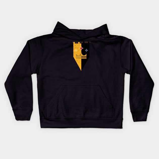 House of Pittsburgh Banner Kids Hoodie by SteveOdesignz